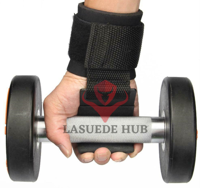 Sturdy 7” Weight Lifting Hooks Power Lifting Wrist Straps
