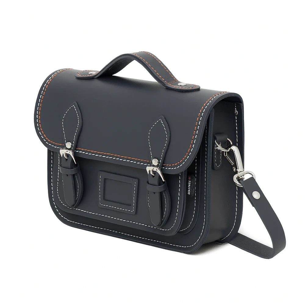 Premium Leather Messenger Cross Body Bag with Double Stitching & Adjustable Strap