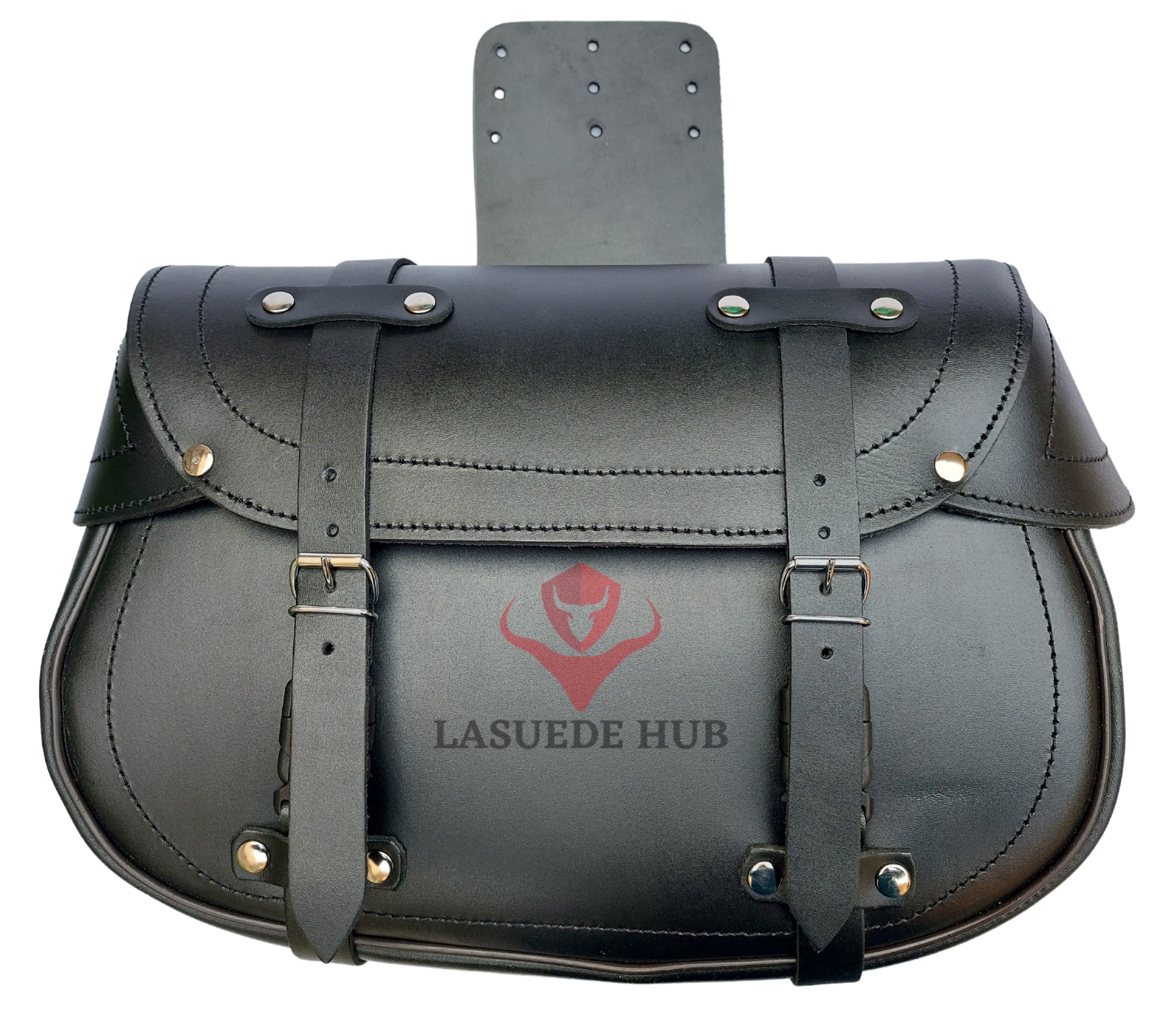 Extra Large 21” Leather Motorcycle Saddle Bag – Durable & Reliable Tool Bag for Bikers