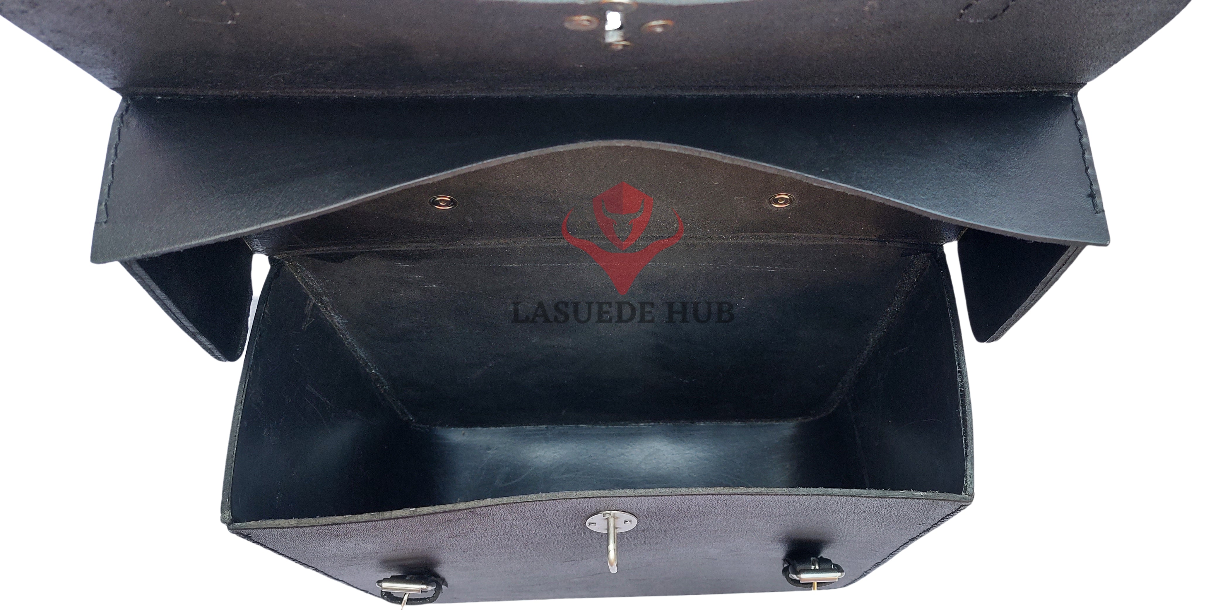 33cm Classic Motorcycle Saddlebag Leather Side Pocket Pannier Bag Suitcase