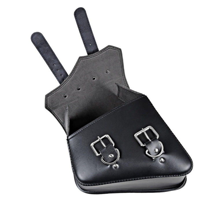 Leather Motorcycle Saddle Bags Solo Swingarm Side Tool Bag for Cruiser Bikes